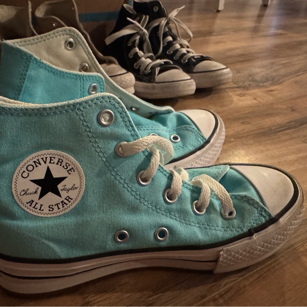 Converse White and Blue Sneakers